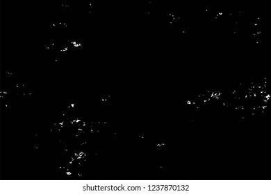 Grunge overlay layer. Abstract black and white vector background. Monochrome vintage surface with dirty pattern in cracks, spots, dots. Old wall in dark horror style design