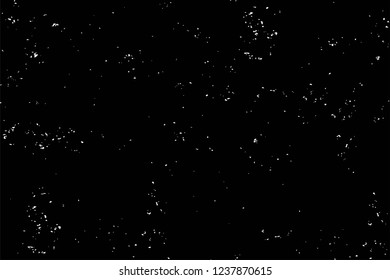 Grunge overlay layer. Abstract black and white vector background. Monochrome vintage surface with dirty pattern in cracks, spots, dots. Old wall in dark horror style design