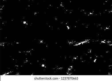 Grunge overlay layer. Abstract black and white vector background. Monochrome vintage surface with dirty pattern in cracks, spots, dots. Old wall in dark horror style design