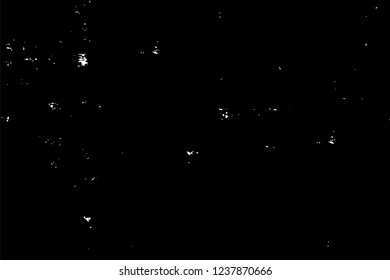 Grunge overlay layer. Abstract black and white vector background. Monochrome vintage surface with dirty pattern in cracks, spots, dots. Old wall in dark horror style design