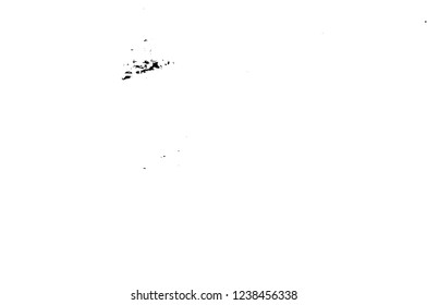 Grunge overlay layer. Abstract black and white vector background. Monochrome vintage surface with dirty pattern in cracks, spots, dots. Old wall in dark horror style design