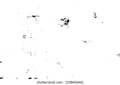 Grunge overlay layer. Abstract black and white vector background. Monochrome vintage surface with dirty pattern in cracks, spots, dots. Old wall in dark horror style design