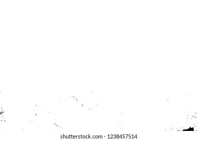 Grunge overlay layer. Abstract black and white vector background. Monochrome vintage surface with dirty pattern in cracks, spots, dots. Old wall in dark horror style design