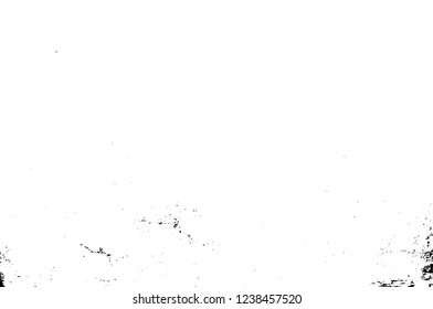 Grunge overlay layer. Abstract black and white vector background. Monochrome vintage surface with dirty pattern in cracks, spots, dots. Old wall in dark horror style design