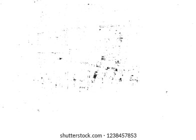 Grunge overlay layer. Abstract black and white vector background. Monochrome vintage surface with dirty pattern in cracks, spots, dots. Old wall in dark horror style design