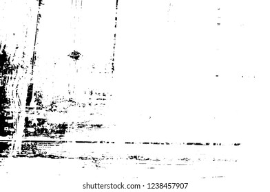 Grunge overlay layer. Abstract black and white vector background. Monochrome vintage surface with dirty pattern in cracks, spots, dots. Old wall in dark horror style design