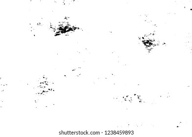 Grunge overlay layer. Abstract black and white vector background. Monochrome vintage surface with dirty pattern in cracks, spots, dots. Old wall in dark horror style design