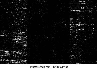 Grunge overlay layer. Abstract black and white vector background. Monochrome vintage surface with dirty pattern in cracks, spots, dots. Old wall in dark horror style design