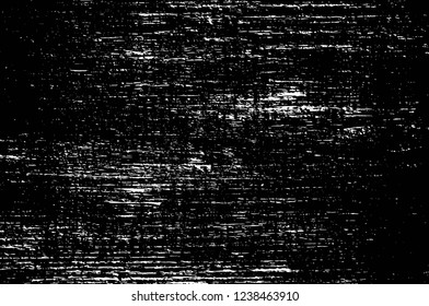 Grunge overlay layer. Abstract black and white vector background. Monochrome vintage surface with dirty pattern in cracks, spots, dots. Old wall in dark horror style design