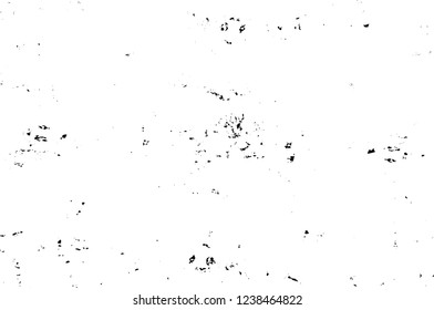 Grunge overlay layer. Abstract black and white vector background. Monochrome vintage surface with dirty pattern in cracks, spots, dots. Old wall in dark horror style design