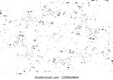 Grunge overlay layer. Abstract black and white vector background. Monochrome vintage surface with dirty pattern in cracks, spots, dots. Old wall in dark horror style design