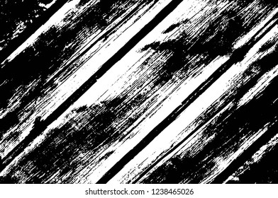 Grunge overlay layer. Abstract black and white vector background. Monochrome vintage surface with dirty pattern in cracks, spots, dots. Old wall in dark horror style design