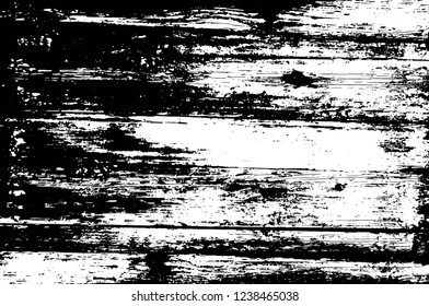 Grunge overlay layer. Abstract black and white vector background. Monochrome vintage surface with dirty pattern in cracks, spots, dots. Old wall in dark horror style design