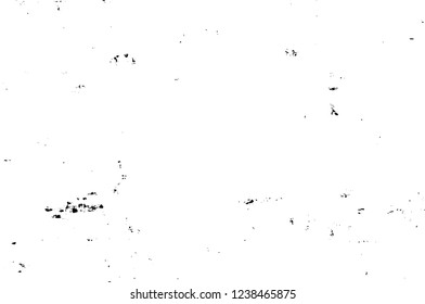 Grunge overlay layer. Abstract black and white vector background. Monochrome vintage surface with dirty pattern in cracks, spots, dots. Old wall in dark horror style design