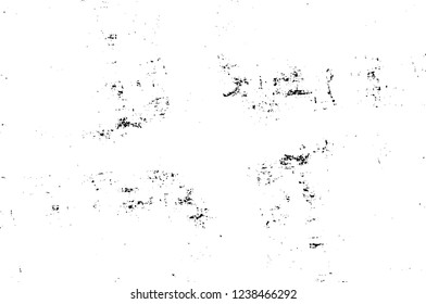 Grunge overlay layer. Abstract black and white vector background. Monochrome vintage surface with dirty pattern in cracks, spots, dots. Old wall in dark horror style design