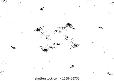 Grunge overlay layer. Abstract black and white vector background. Monochrome vintage surface with dirty pattern in cracks, spots, dots. Old wall in dark horror style design