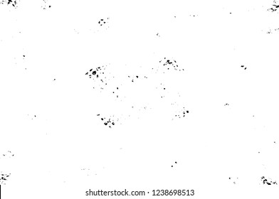 Grunge overlay layer. Abstract black and white vector background. Monochrome vintage surface with dirty pattern in cracks, spots, dots. Old wall in dark horror style design