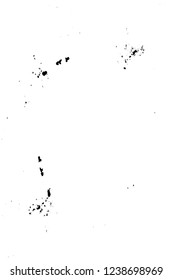 Grunge overlay layer. Abstract black and white vector background. Monochrome vintage surface with dirty pattern in cracks, spots, dots. Old wall in dark horror style design