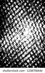 Grunge overlay layer. Abstract black and white vector background. Monochrome vintage surface with dirty pattern in cracks, spots, dots. Old wall in dark horror style design