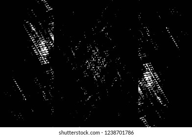Grunge overlay layer. Abstract black and white vector background. Monochrome vintage surface with dirty pattern in cracks, spots, dots. Old wall in dark horror style design
