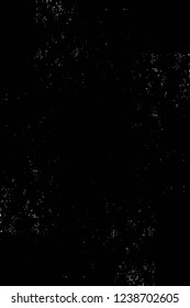 Grunge overlay layer. Abstract black and white vector background. Monochrome vintage surface with dirty pattern in cracks, spots, dots. Old wall in dark horror style design
