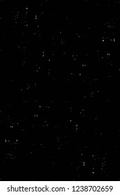 Grunge overlay layer. Abstract black and white vector background. Monochrome vintage surface with dirty pattern in cracks, spots, dots. Old wall in dark horror style design