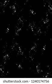 Grunge overlay layer. Abstract black and white vector background. Monochrome vintage surface with dirty pattern in cracks, spots, dots. Old wall in dark horror style design