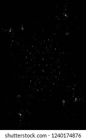 Grunge overlay layer. Abstract black and white vector background. Monochrome vintage surface with dirty pattern in cracks, spots, dots. Old wall in dark horror style design