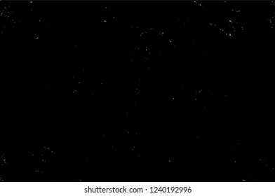 Grunge overlay layer. Abstract black and white vector background. Monochrome vintage surface with dirty pattern in cracks, spots, dots. Old wall in dark horror style design