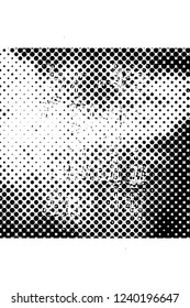Grunge overlay layer. Abstract black and white vector background. Monochrome vintage surface with dirty pattern in cracks, spots, dots. Old wall in dark horror style design