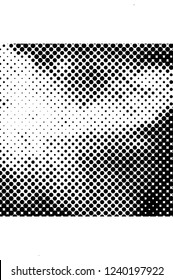 Grunge overlay layer. Abstract black and white vector background. Monochrome vintage surface with dirty pattern in cracks, spots, dots. Old wall in dark horror style design