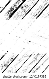 Grunge overlay layer. Abstract black and white vector background. Monochrome vintage surface with dirty pattern in cracks, spots, dots. Old wall in dark horror style design