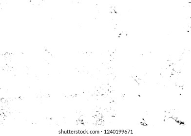 Grunge overlay layer. Abstract black and white vector background. Monochrome vintage surface with dirty pattern in cracks, spots, dots. Old wall in dark horror style design