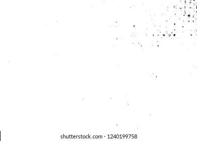 Grunge overlay layer. Abstract black and white vector background. Monochrome vintage surface with dirty pattern in cracks, spots, dots. Old wall in dark horror style design