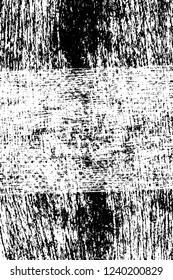 Grunge overlay layer. Abstract black and white vector background. Monochrome vintage surface with dirty pattern in cracks, spots, dots. Old wall in dark horror style design