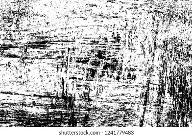 Grunge overlay layer. Abstract black and white vector background. Monochrome vintage surface with dirty pattern in cracks, spots, dots. Old wall in dark horror style design