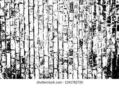 Grunge overlay layer. Abstract black and white vector background. Monochrome vintage surface with dirty pattern in cracks, spots, dots. Old wall in dark horror style design