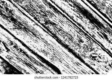 Grunge overlay layer. Abstract black and white vector background. Monochrome vintage surface with dirty pattern in cracks, spots, dots. Old wall in dark horror style design