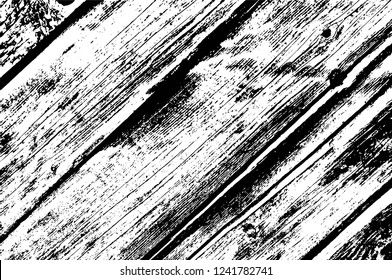 Grunge overlay layer. Abstract black and white vector background. Monochrome vintage surface with dirty pattern in cracks, spots, dots. Old wall in dark horror style design