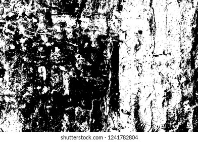 Grunge overlay layer. Abstract black and white vector background. Monochrome vintage surface with dirty pattern in cracks, spots, dots. Old wall in dark horror style design