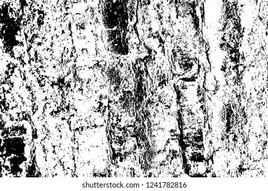 Grunge overlay layer. Abstract black and white vector background. Monochrome vintage surface with dirty pattern in cracks, spots, dots. Old wall in dark horror style design