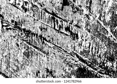Grunge overlay layer. Abstract black and white vector background. Monochrome vintage surface with dirty pattern in cracks, spots, dots. Old wall in dark horror style design