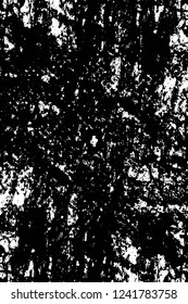 Grunge overlay layer. Abstract black and white vector background. Monochrome vintage surface with dirty pattern in cracks, spots, dots. Old wall in dark horror style design