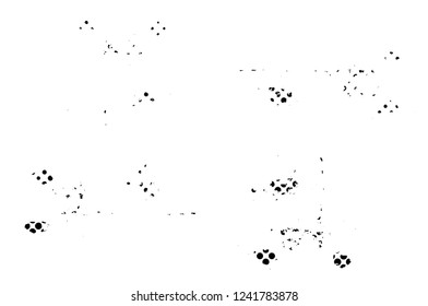 Grunge overlay layer. Abstract black and white vector background. Monochrome vintage surface with dirty pattern in cracks, spots, dots. Old wall in dark horror style design