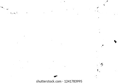 Grunge overlay layer. Abstract black and white vector background. Monochrome vintage surface with dirty pattern in cracks, spots, dots. Old wall in dark horror style design