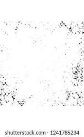 Grunge overlay layer. Abstract black and white vector background. Monochrome vintage surface with dirty pattern in cracks, spots, dots. Old wall in dark horror style design