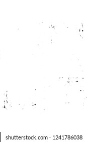 Grunge overlay layer. Abstract black and white vector background. Monochrome vintage surface with dirty pattern in cracks, spots, dots. Old wall in dark horror style design