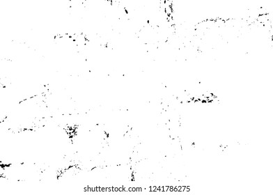 Grunge overlay layer. Abstract black and white vector background. Monochrome vintage surface with dirty pattern in cracks, spots, dots. Old wall in dark horror style design
