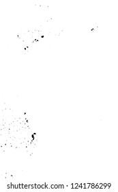 Grunge overlay layer. Abstract black and white vector background. Monochrome vintage surface with dirty pattern in cracks, spots, dots. Old wall in dark horror style design