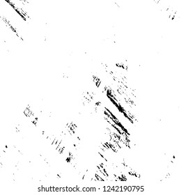 Grunge overlay layer. Abstract black and white vector background. Monochrome vintage surface with dirty pattern in cracks, spots, dots. Old wall in dark horror style design